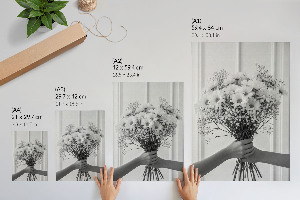 Bilder-Poster mit weißen Blüten