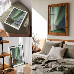 Kunstdruckposter mit Motiv Nordlicht
