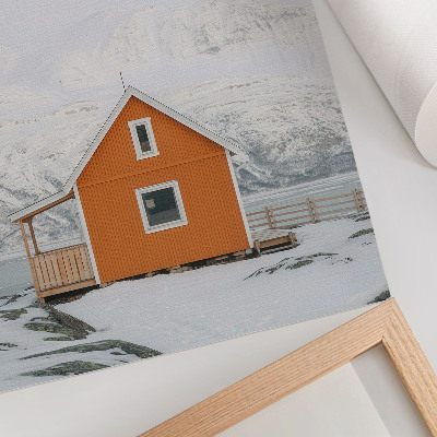 Poster leinwand Berghütte