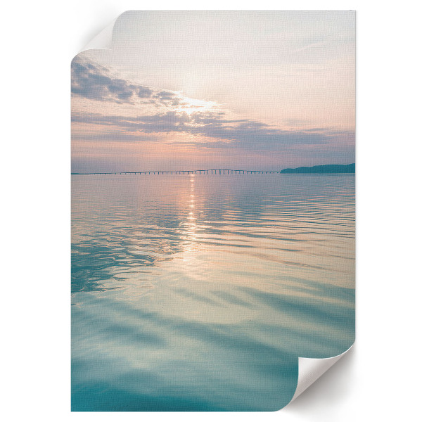 Poster-Kunstdruck mit Sonnenuntergangsmotiv