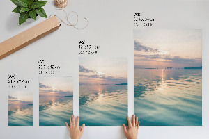 Poster-Kunstdruck mit Sonnenuntergangsmotiv