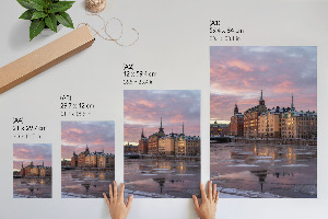 Wandposter „Die Stadt am Abend“