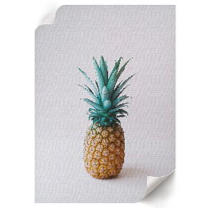 Kunstdruck auf Leinwand mit tropischer Ananas