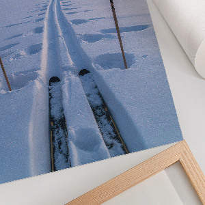 Retroposter mit Winteransicht