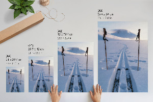 Retroposter mit Winteransicht