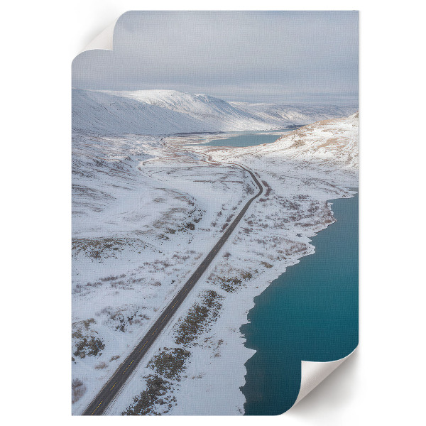 Poster auf Leinwand mit Winterlandschaft