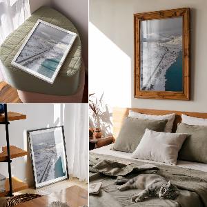Poster auf Leinwand mit Winterlandschaft
