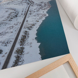 Poster auf Leinwand mit Winterlandschaft