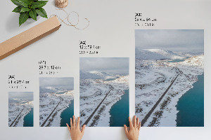 Poster auf Leinwand mit Winterlandschaft