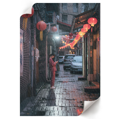 Poster leinwand Asiatische Straße