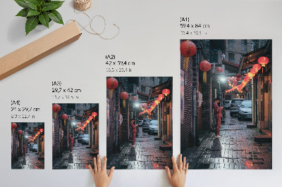 Poster leinwand Asiatische Straße