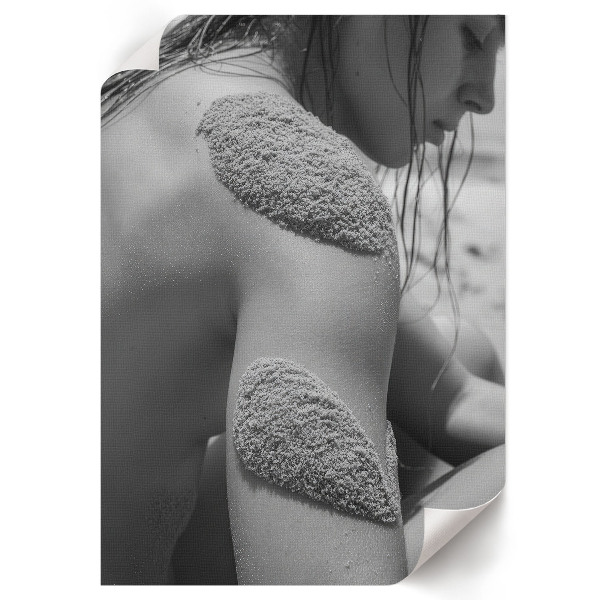 Poster Kunstdruck „Frau mit Sand”