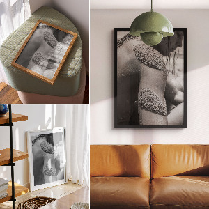 Poster Kunstdruck „Frau mit Sand”