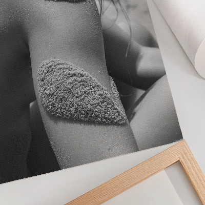 Poster kunstdruck Frau mit Sand