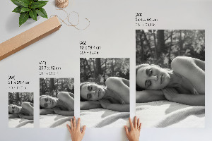 Wandposter mit entspannendem Porträt