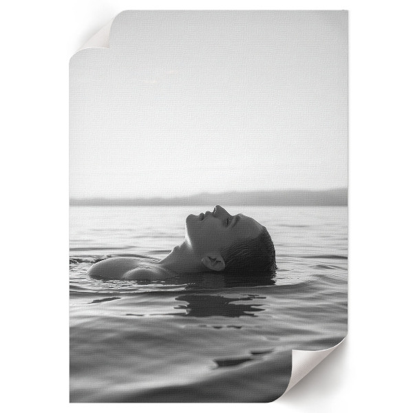 Kunstdruck auf Leinwand mit dem Motiv einer Frau im Wasser