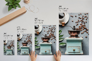 Poster auf Leinwand mit Kaffeeatmosphäre