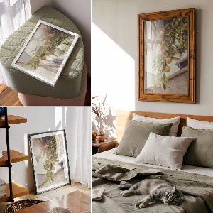 Kunstdruck auf Leinwand mit Motiv Sommerfrüchte