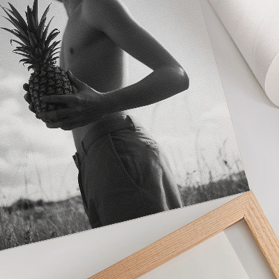 Retro poster Ananas-Porträt