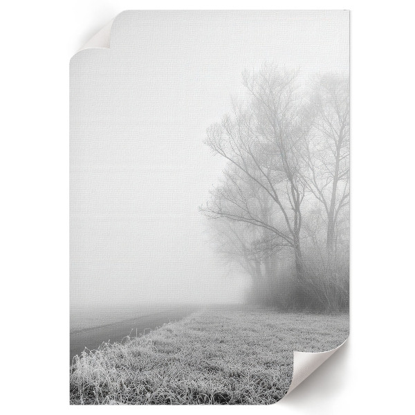 Poster auf Leinwand mit Nebellandschaft