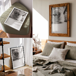 Kunstdruck-Poster mit Hundegesicht