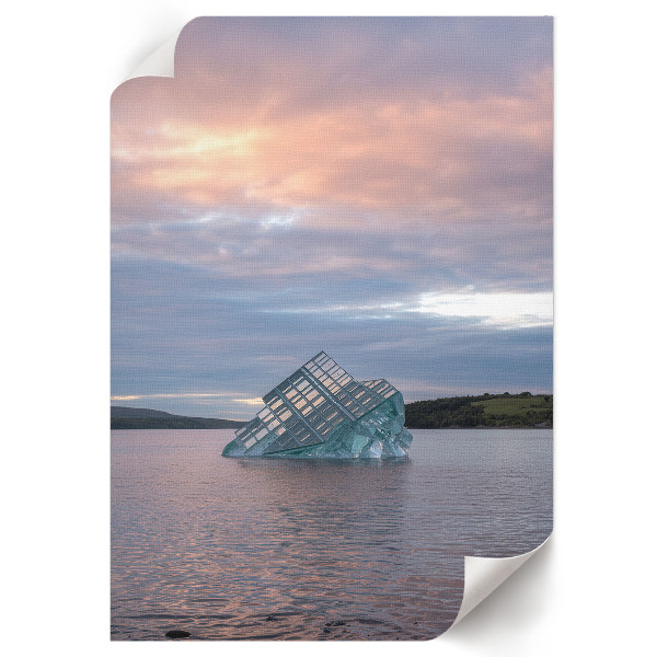 Wandposter mit Motiv einer Eisskulptur