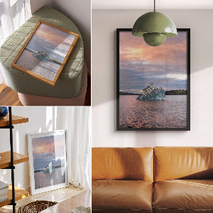 Wandposter mit Motiv einer Eisskulptur