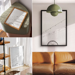 Kunstdruck auf Leinwand mit urbanem Minimalismus