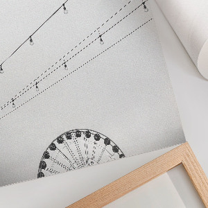 Kunstdruck auf Leinwand mit urbanem Minimalismus