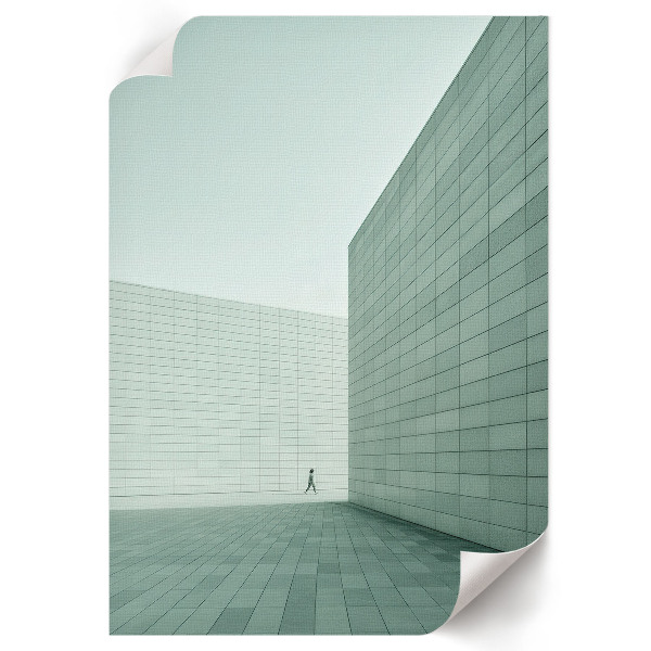 Retro-Poster mit Motiv moderne Architektur