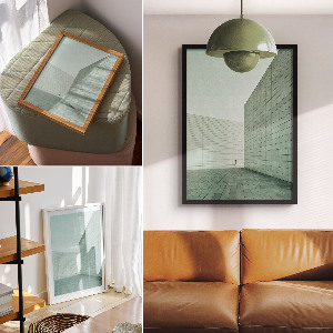 Retro-Poster mit Motiv moderne Architektur