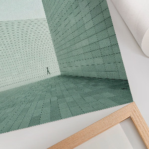 Retro-Poster mit Motiv moderne Architektur