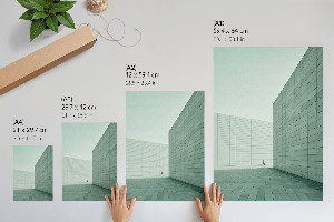 Retro-Poster mit Motiv moderne Architektur