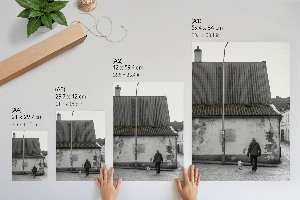 Poster auf Leinwand mit Motiv ‚Stadtspaziergang‘