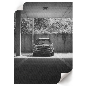 Poster mit Retro-Fahrzeugmotiv auf Leinwand
