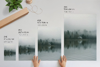 Poster kunstdruck Nebellandschaft