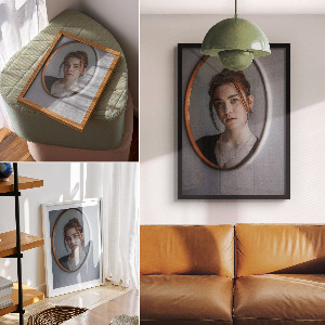 Poster auf Leinwand mit Motiv „Spiegelbild“