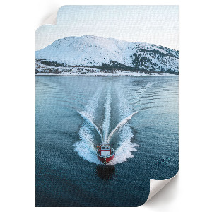 Poster-Kunstdruck „Ein Boot auf dem Wasser“