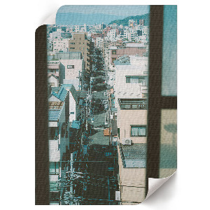 Kunstdruck auf Leinwand mit Stadtpanorama
