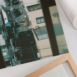 Kunstdruck auf Leinwand mit Stadtpanorama