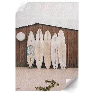 Retro-Poster mit Surfbrettern