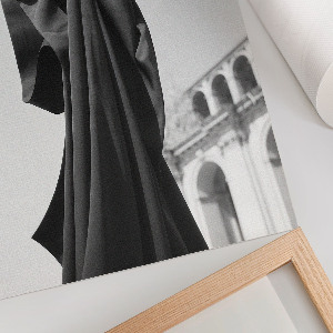 Poster mit schwarzem Stoffmotiv