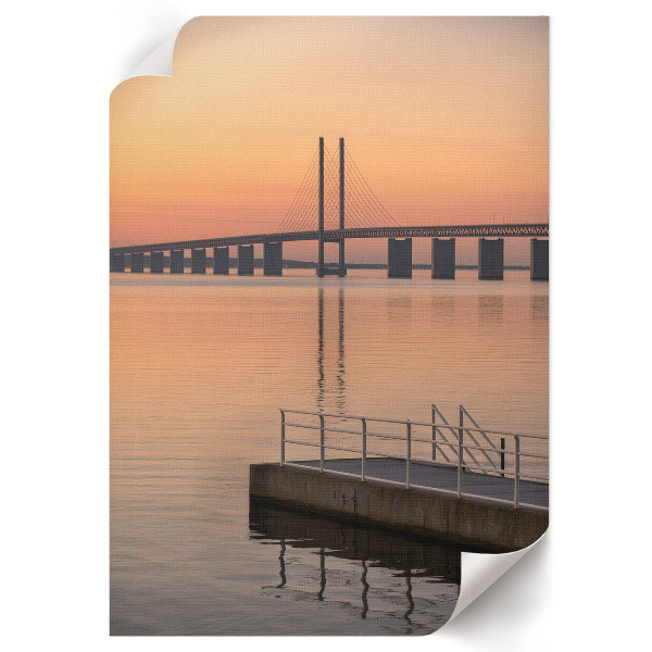 Poster auf Leinwand mit Motiv „Friedliche Brücke“