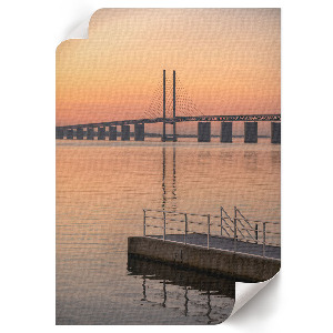 Poster auf Leinwand mit Motiv „Friedliche Brücke“