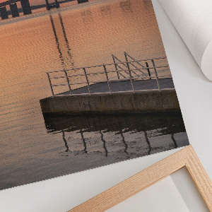 Poster auf Leinwand mit Motiv „Friedliche Brücke“