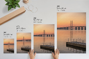 Poster auf Leinwand mit Motiv „Friedliche Brücke“