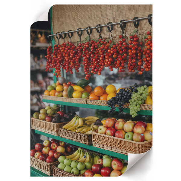 Poster auf Leinwand mit Motiv ‚Obstmarkt‘