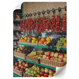 Poster auf Leinwand mit Motiv ‚Obstmarkt‘
