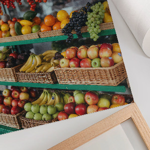 Poster auf Leinwand mit Motiv ‚Obstmarkt‘