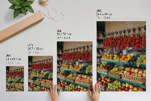 Poster auf Leinwand mit Motiv ‚Obstmarkt‘